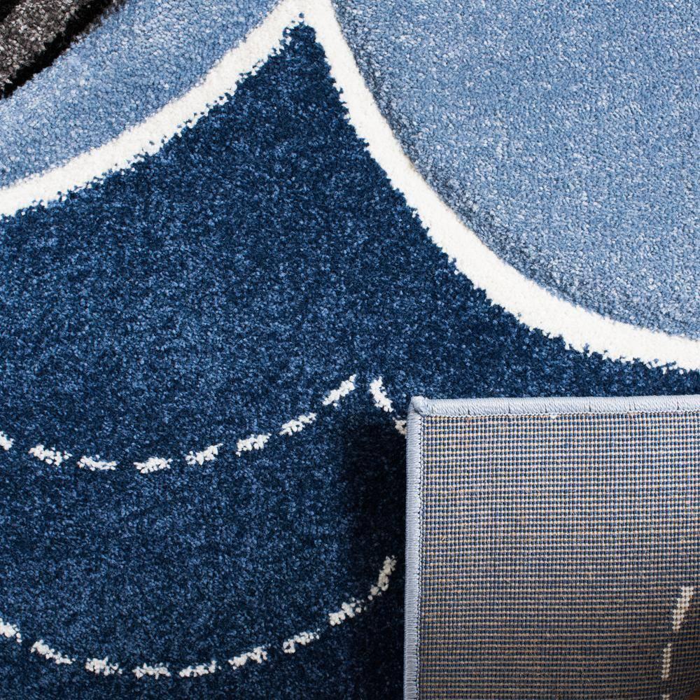 Carousel Kids CRK121 Power Loomed Area Rug - Blue/Grey - 3' round - Safavieh..