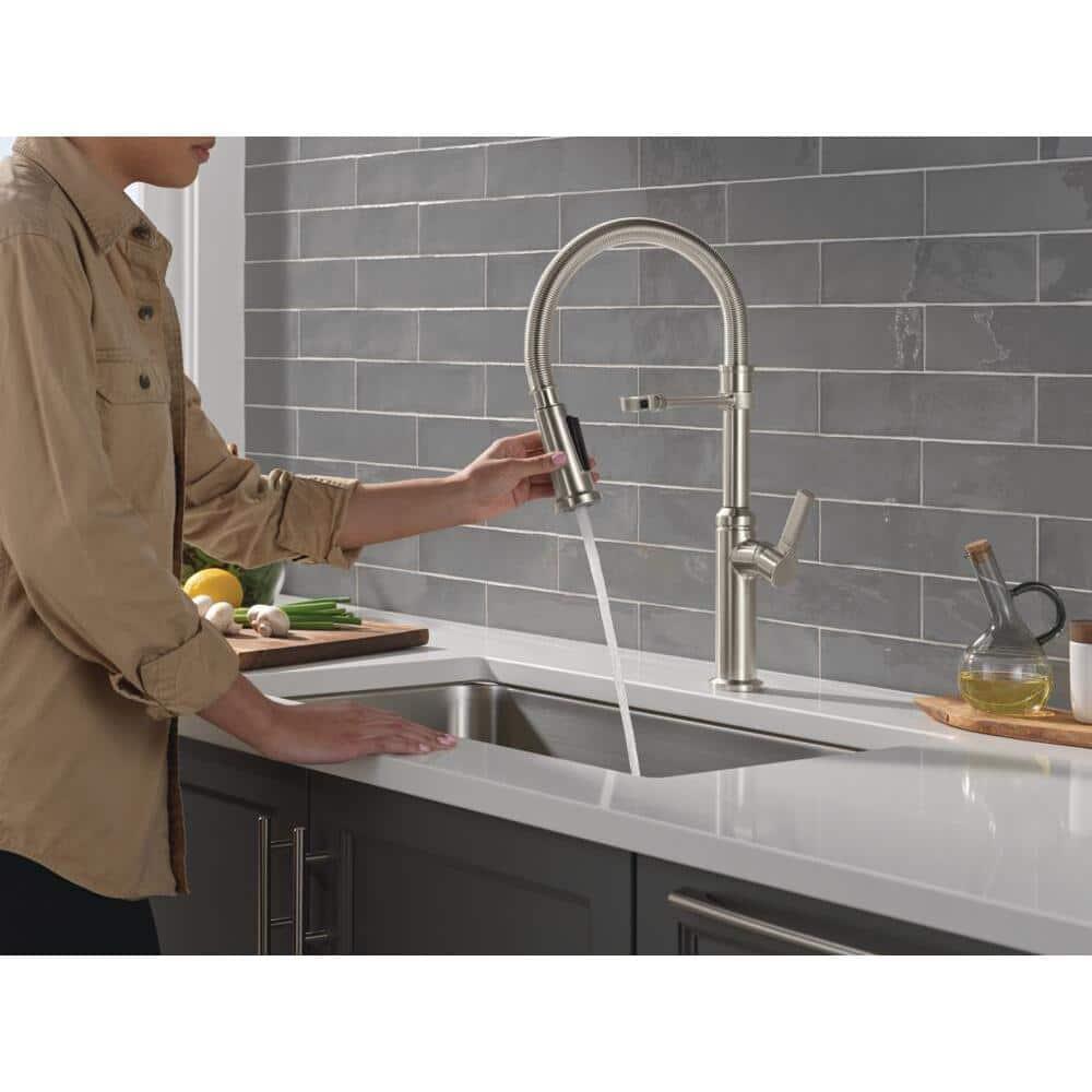 Rhett Pro Commercial Kitchen Faucet, Pull Down Sprayer Kitchen Sink Faucet