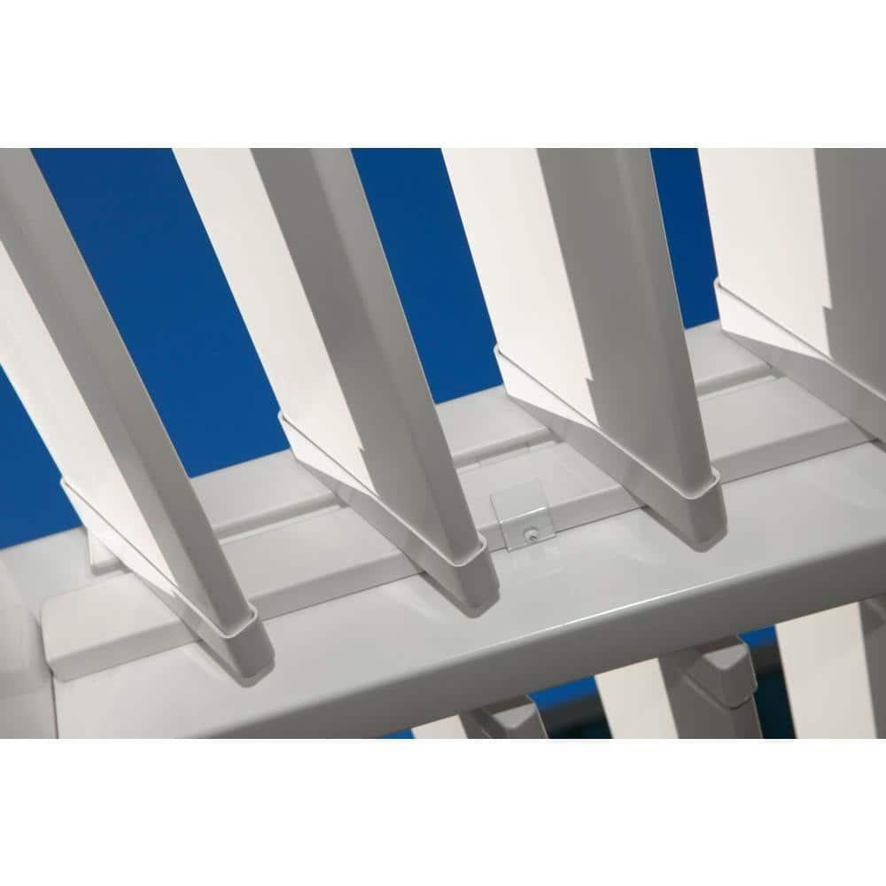 Avalon 10 ft. x 10 ft. White Vinyl Louvered Pergola