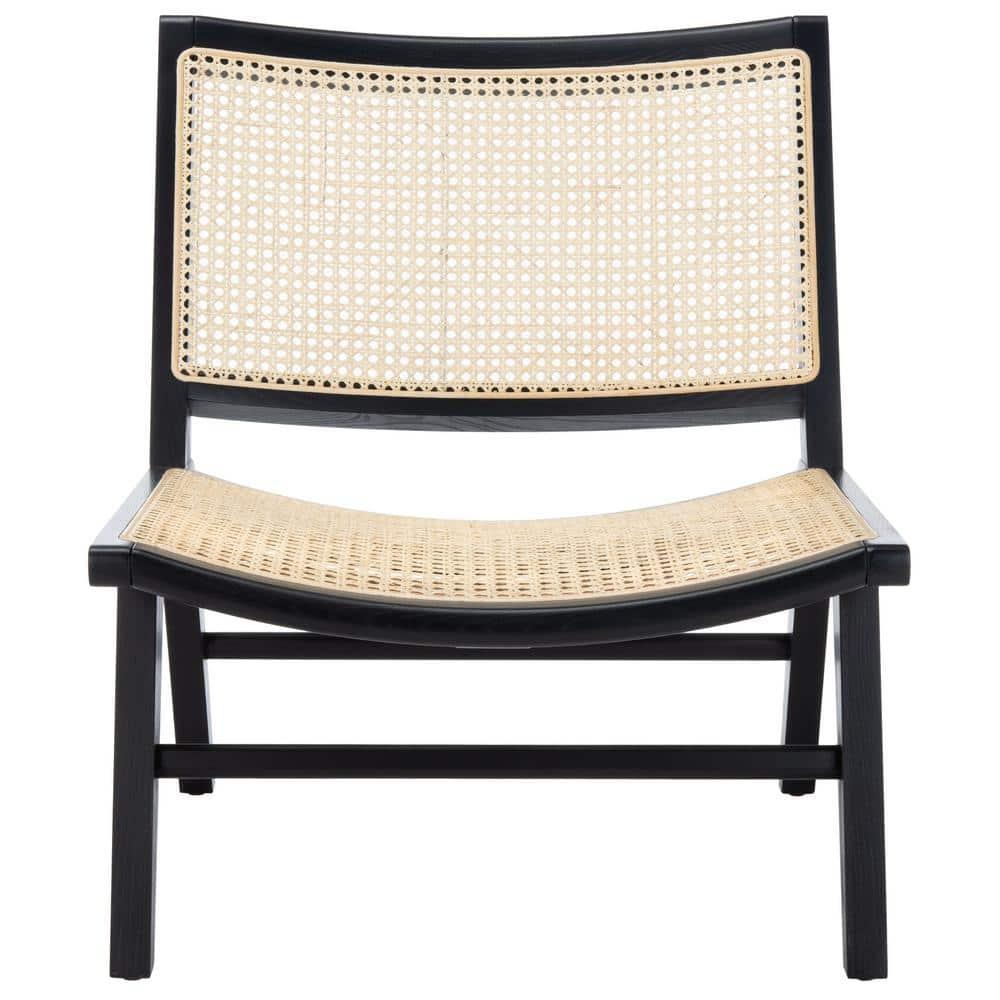 Auckland Rattan Accent Chair - SFV4102 - Black/Natural - Safavieh Couture