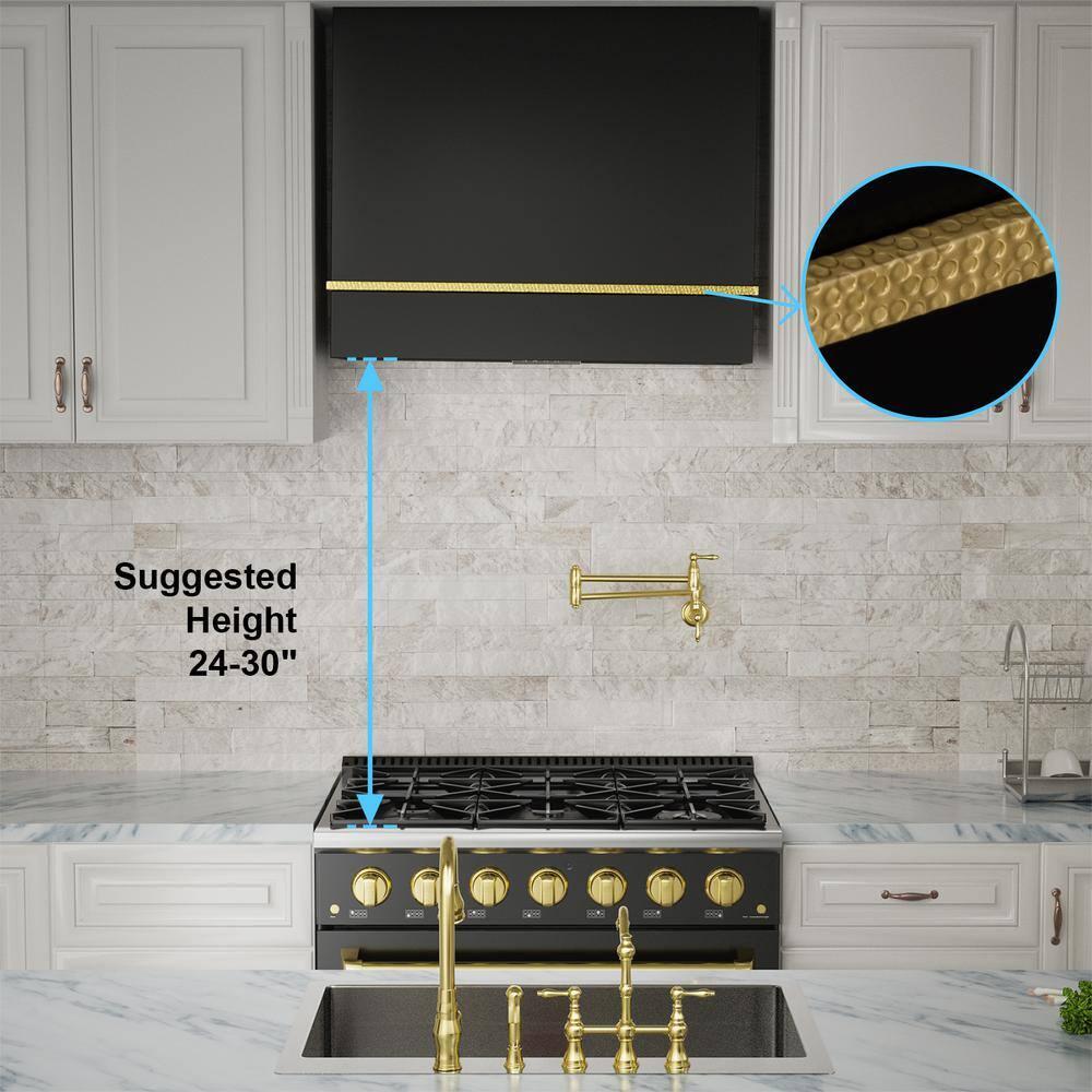 Akicon 36" 600 CFM Ducted (Vented) Wall Range Hood