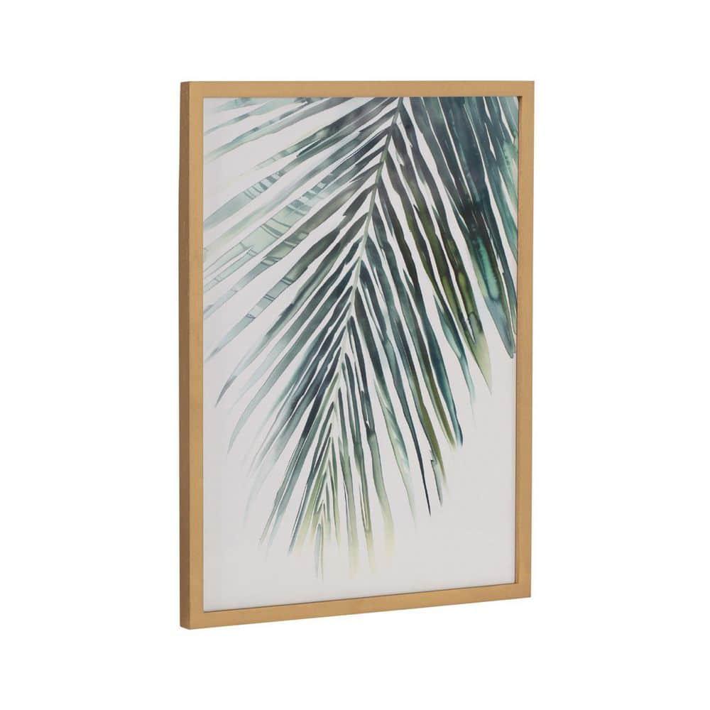 Kate & Laurel All Things Decor 12"x16" Gallery Tropical Modern Botanical Palm Print by The Creative Bunch Studio Gold