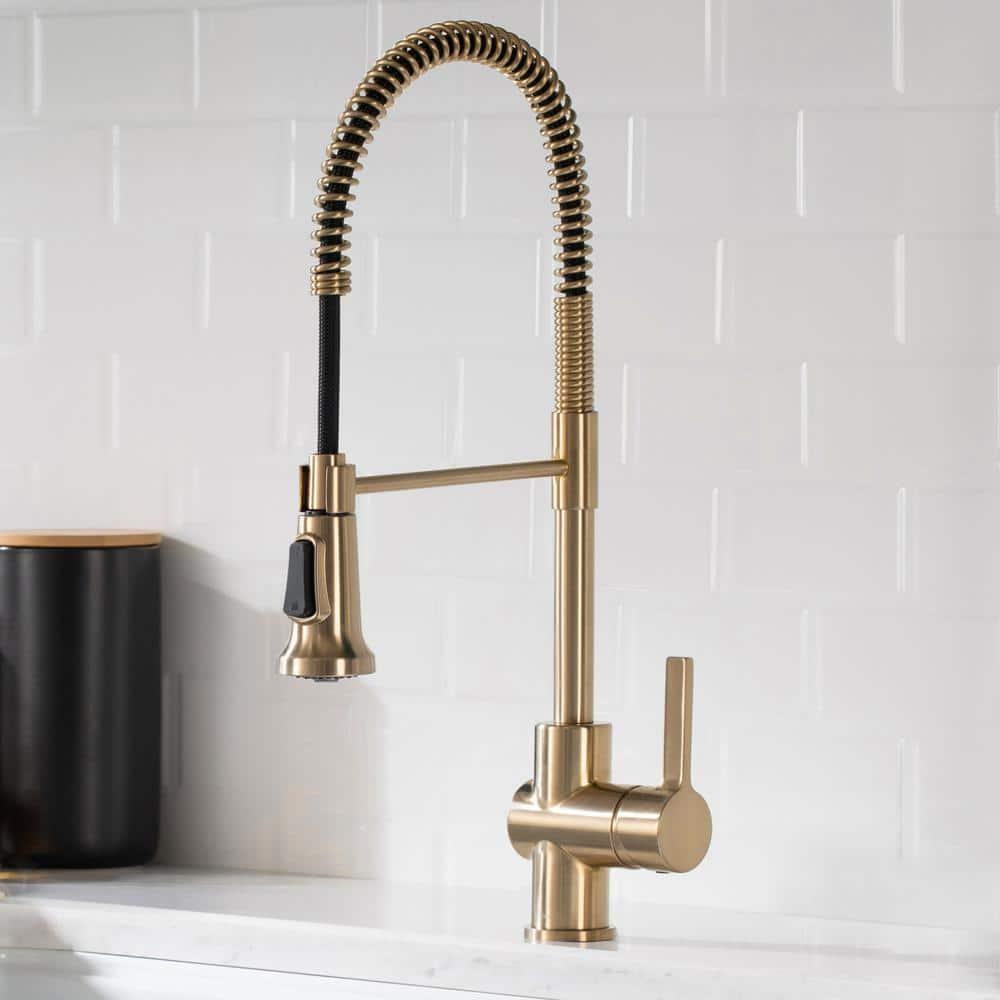 Britt Single Handle Commercial Kitchen Faucet with Dual Function Sprayhead