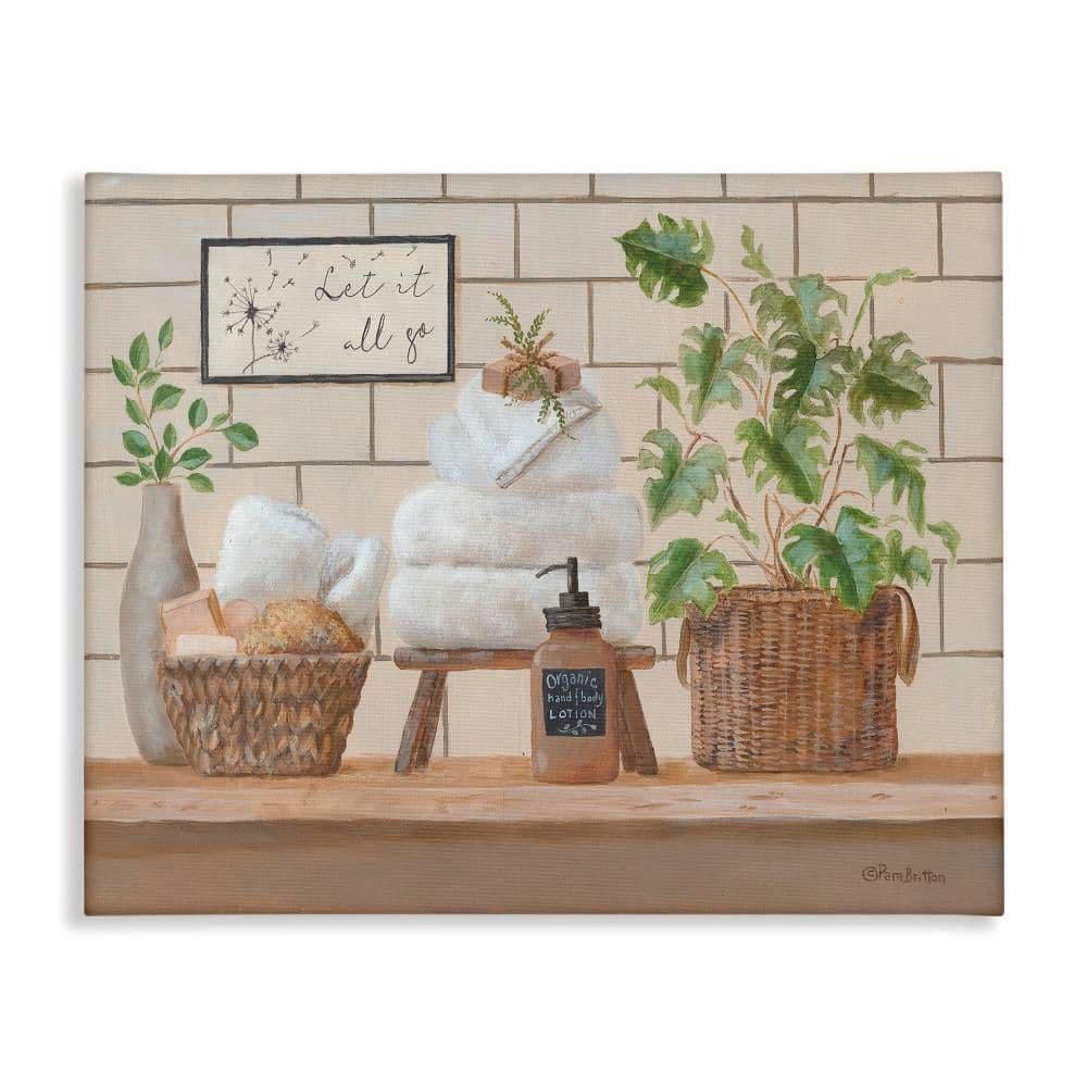 Stupell Industries " Comforting Bathroom Spa Still Life " by Pam Britton Painting Print