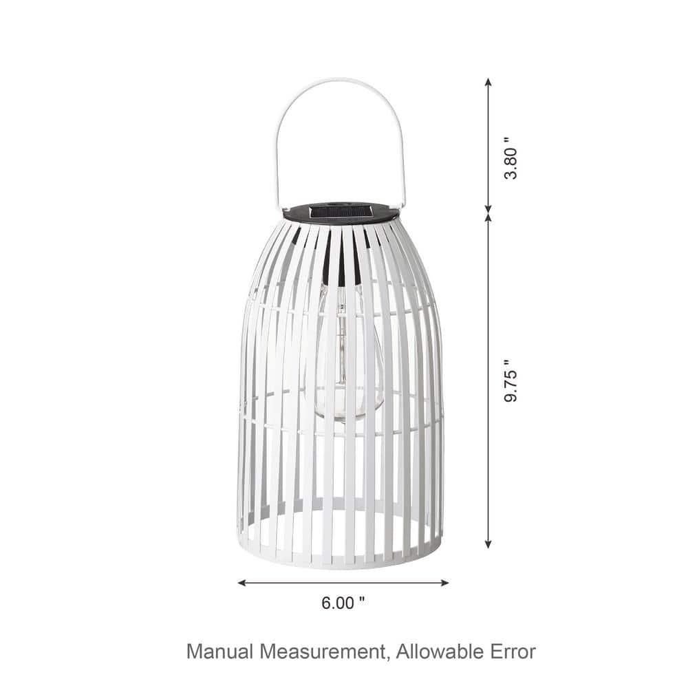 Glitzhome 9.75'' Integrated LED Outdoor Lantern (Set of 2)