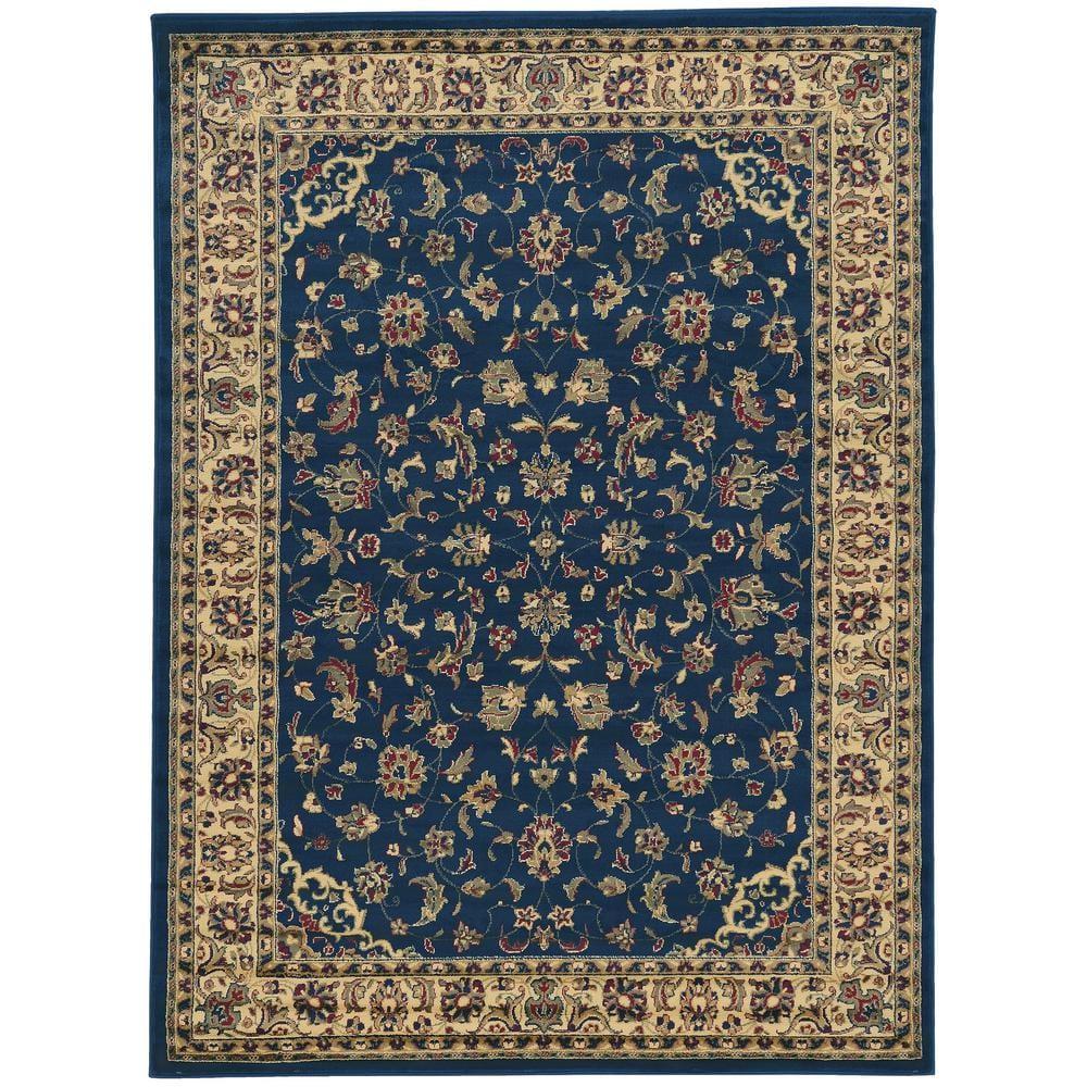 Radici Usa Castello Area Rug 953 Navy Blue Persian Bordered 5' 5" x 7' 7" Rectangle