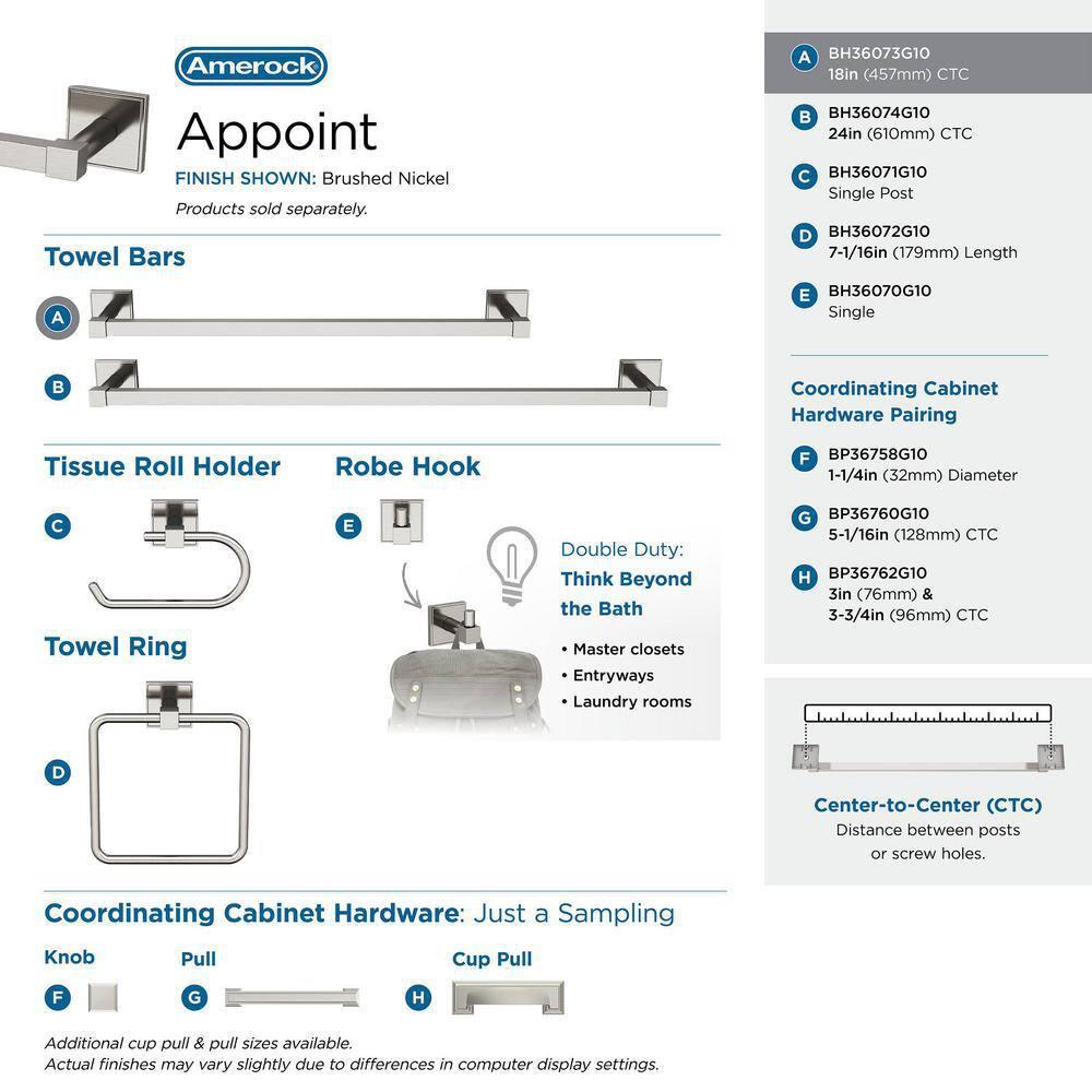 Appoint 19.87" Wall Mounted Towel Bar