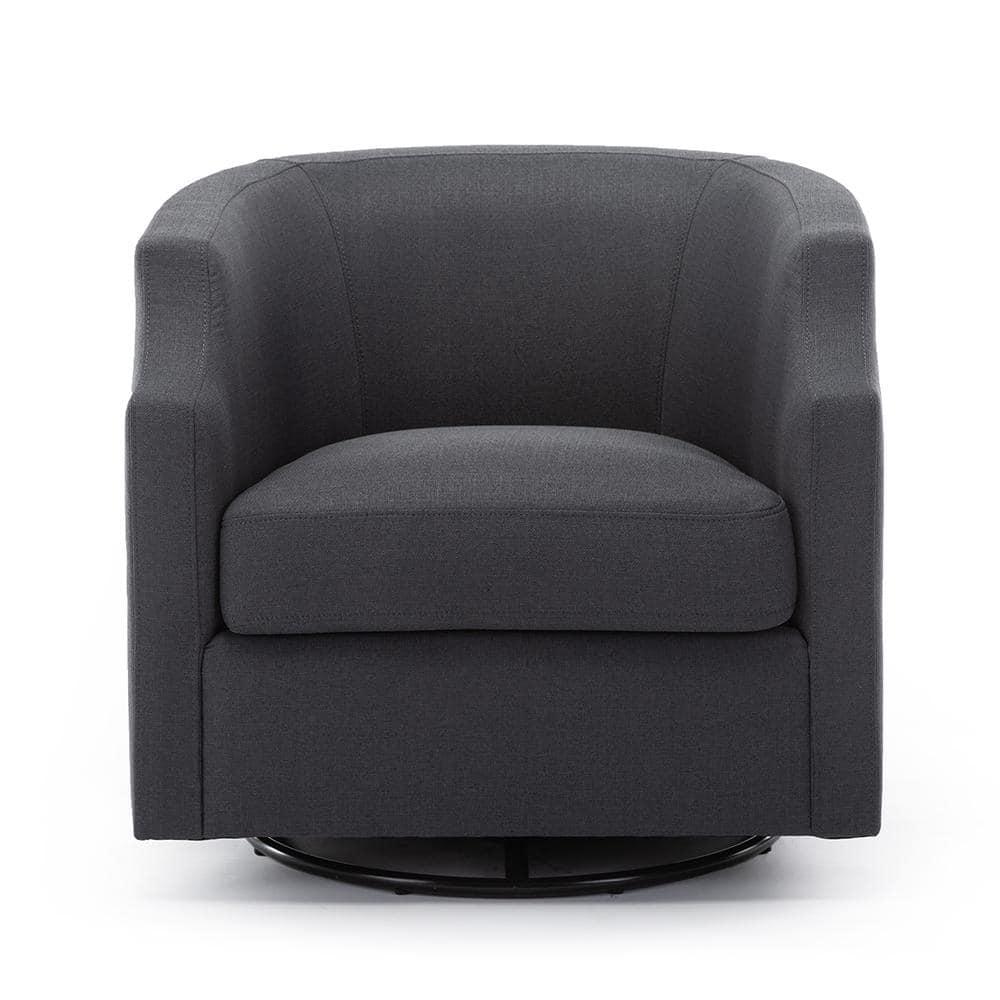 Debbie 77.47cm Wide Polyester Swivel Barrel Chair