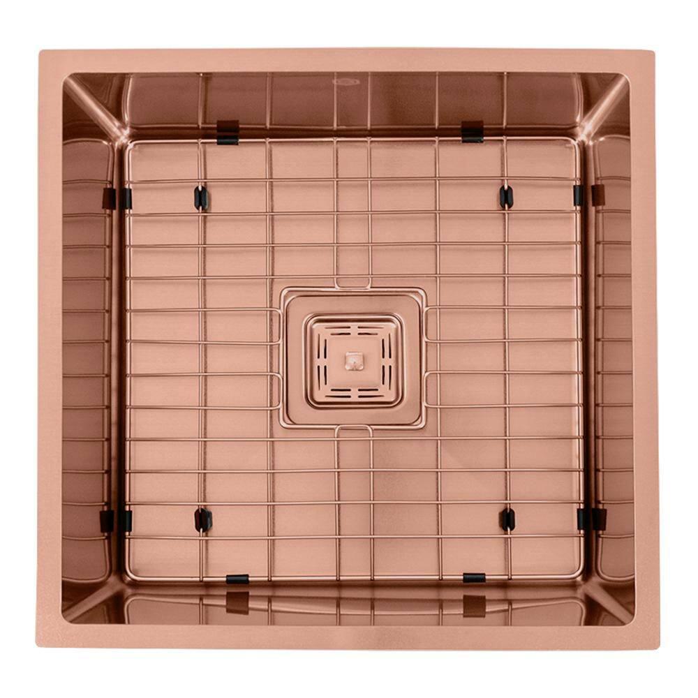 Strictly Sinks Undermount Copper Kitchen Sink – 18 Inch Single Bowl Bar Prep Sink 16 Gauge Stainless Steel
