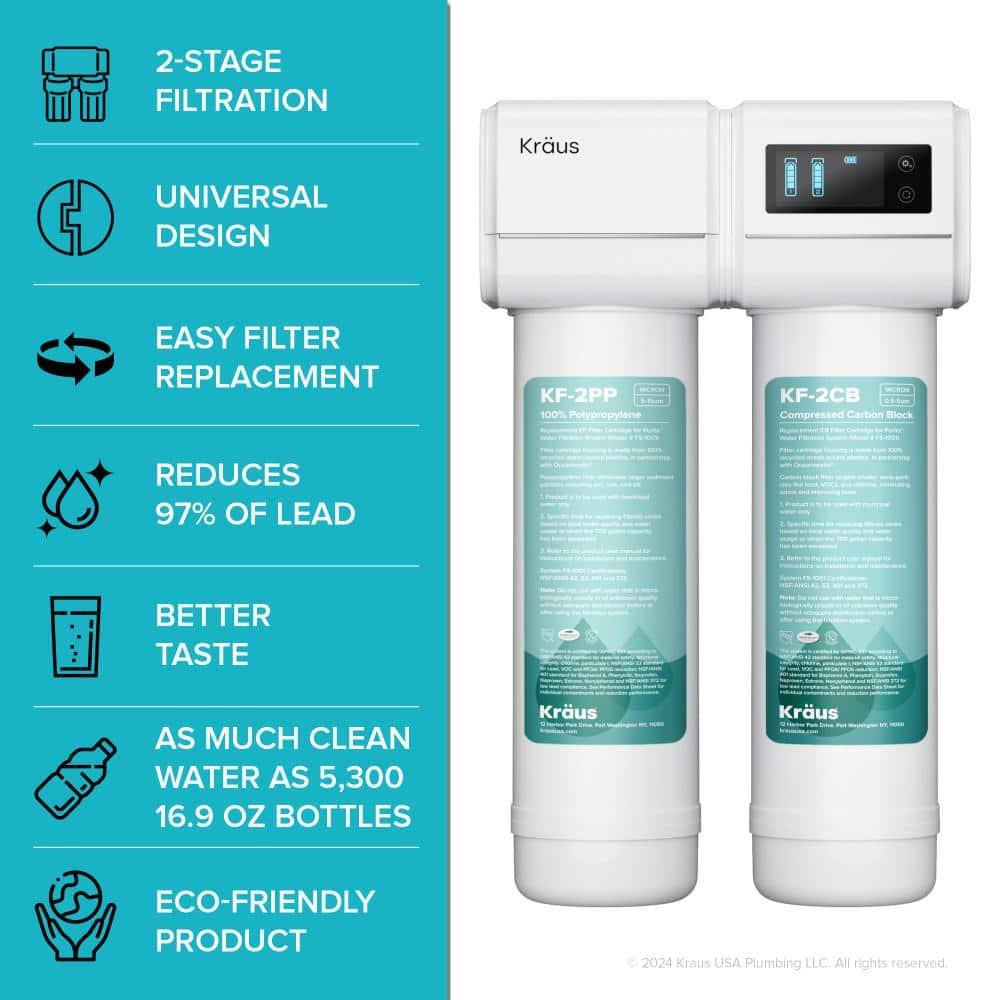 Purita White Dual-Stage Under Sink Water Filtration System