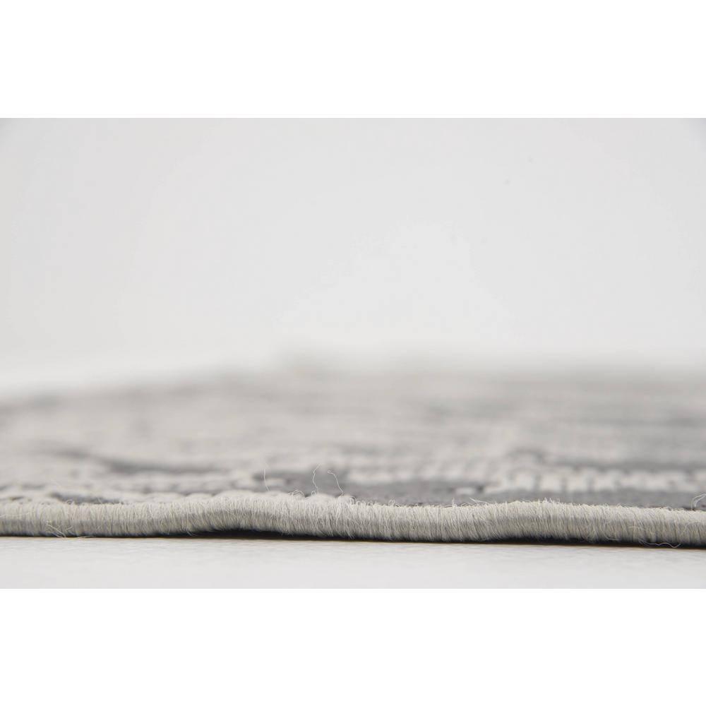 Unique Loom Outdoor Botanical Collection Area Rug - Medallion (9'  x 12' Rectangle Gray/Silver)