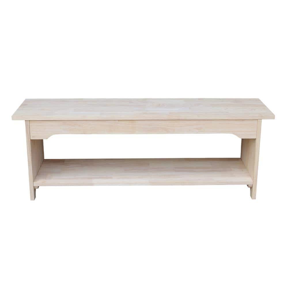 Brookstone Bench Unfinished - International Concepts