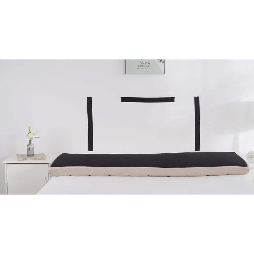Upholstered Queen Headboard - Easy Assemble Wall Mounted Headboard with 3D Soundproof Wall Panels for Queen Size Bed - Beige