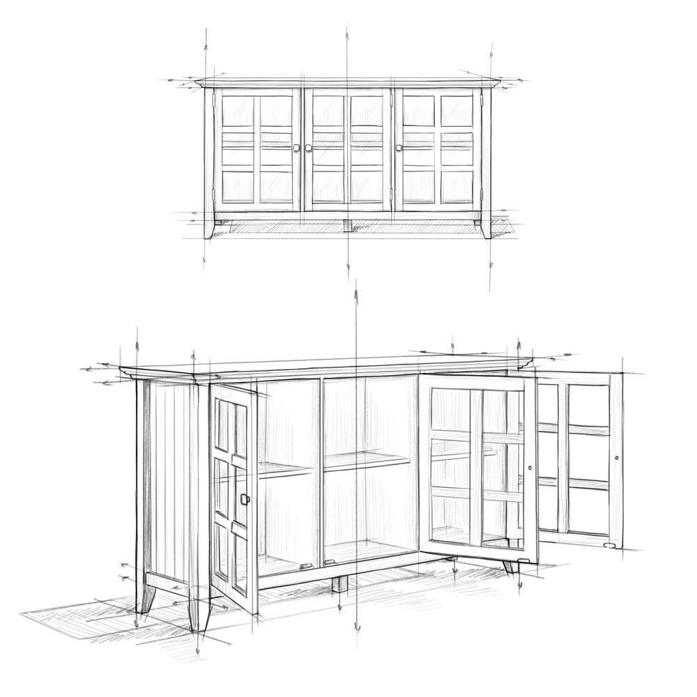 Acadian Wide Storage Cabinet