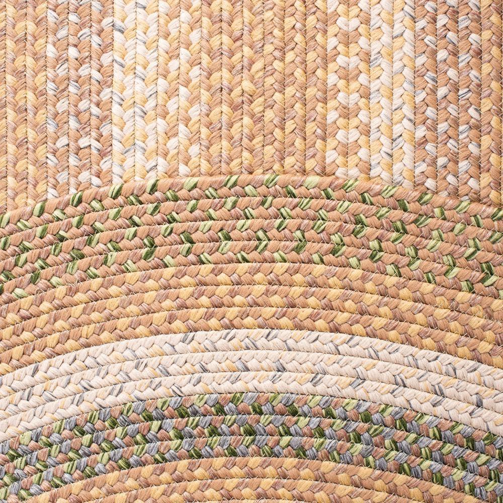 Braided BRD314 Hand Woven Area Rug - Tan/Multi - 6'x9' Oval - Safavieh.