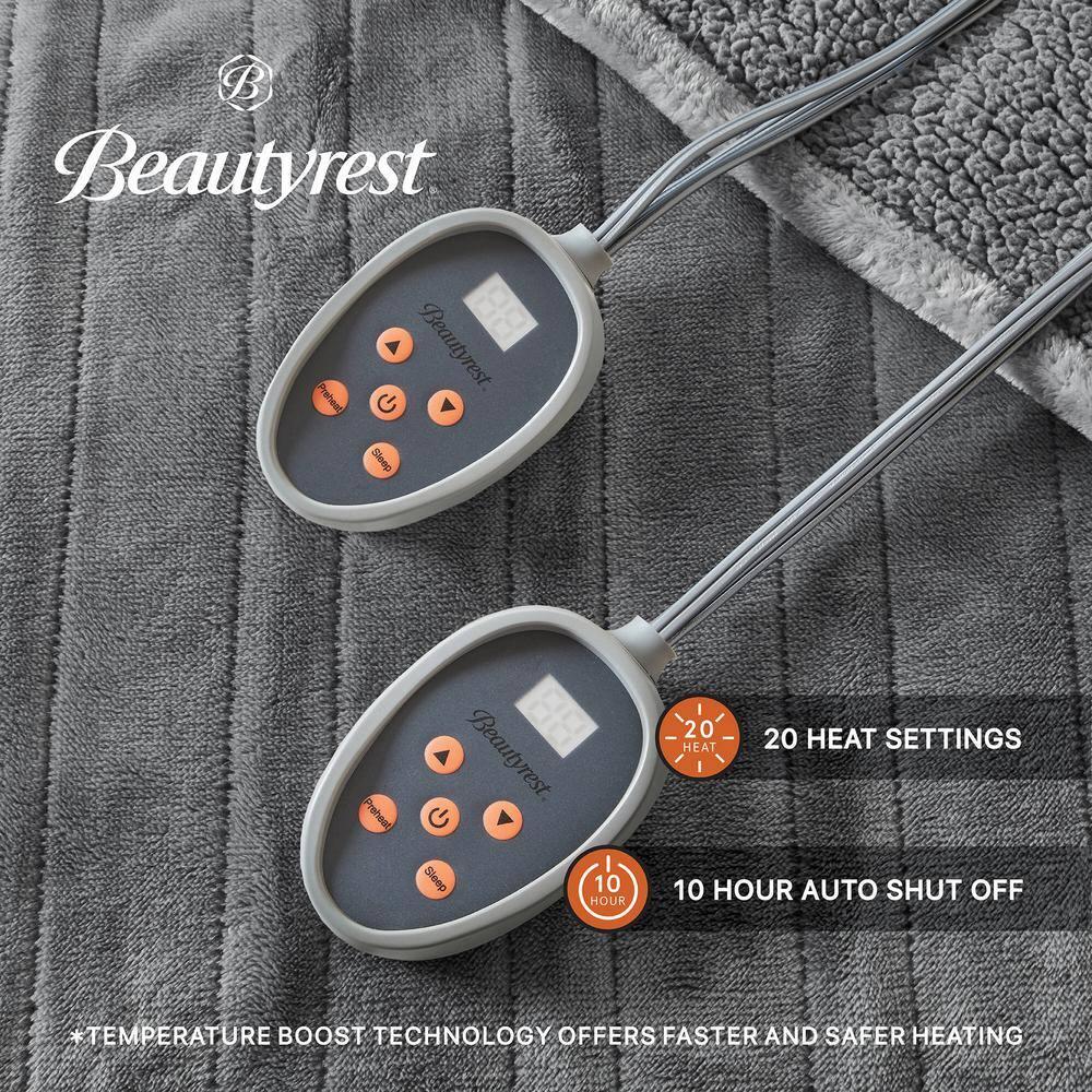Beautyrest Beautyrest Heated Oversized Microlight to Berber Blanket