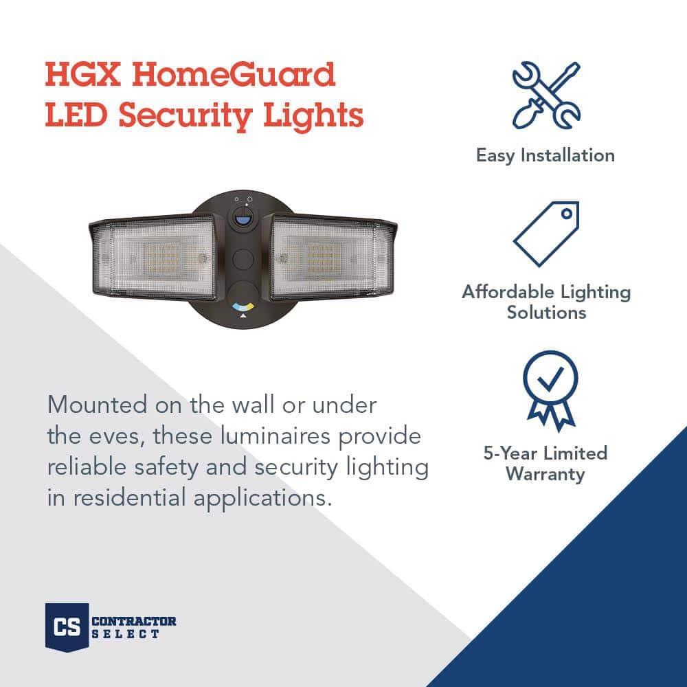 Lithonia Lighting 2 - Head Hardwired Dusk to Dawn Outdoor Security Flood Light
