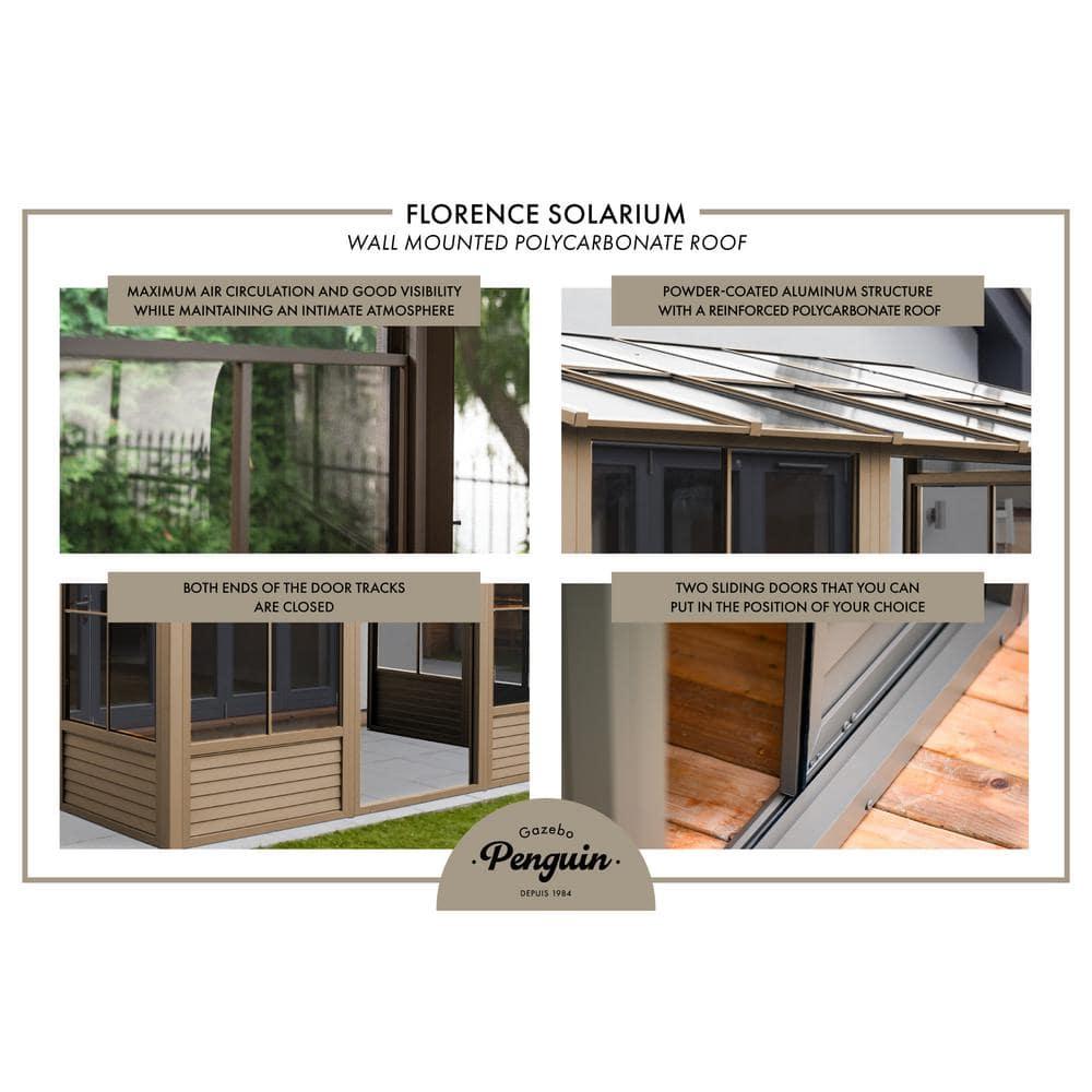 Gazebo Penguin Florence - Wall Mounted Solarium Polycarbonate Roof