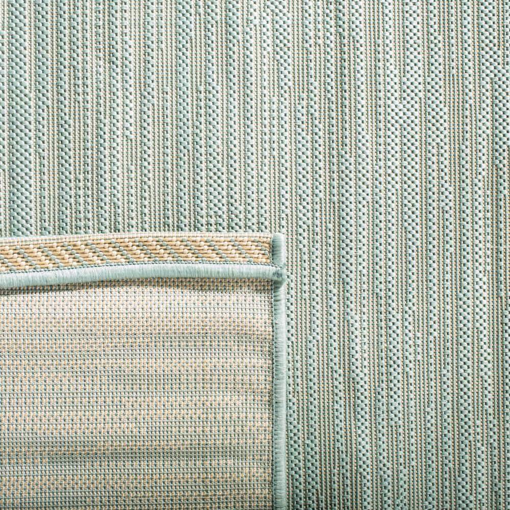 Courtyard CY6576 Power Loomed Indoor/Outdoor Accent Rug - Aqua/Cream - 2'7"x5' - Safavieh.