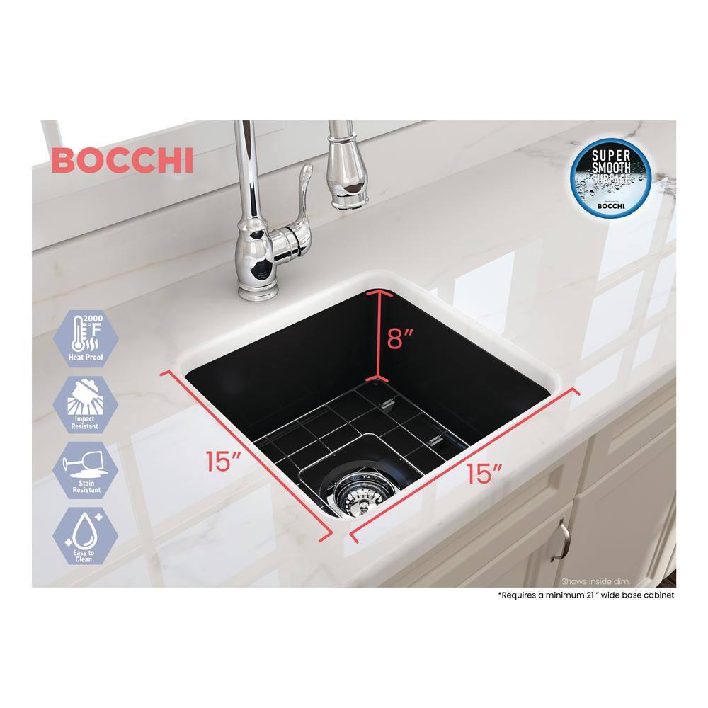 BOCCHI 18'' L Fireclay Kitchen Sink 1359-004-0120