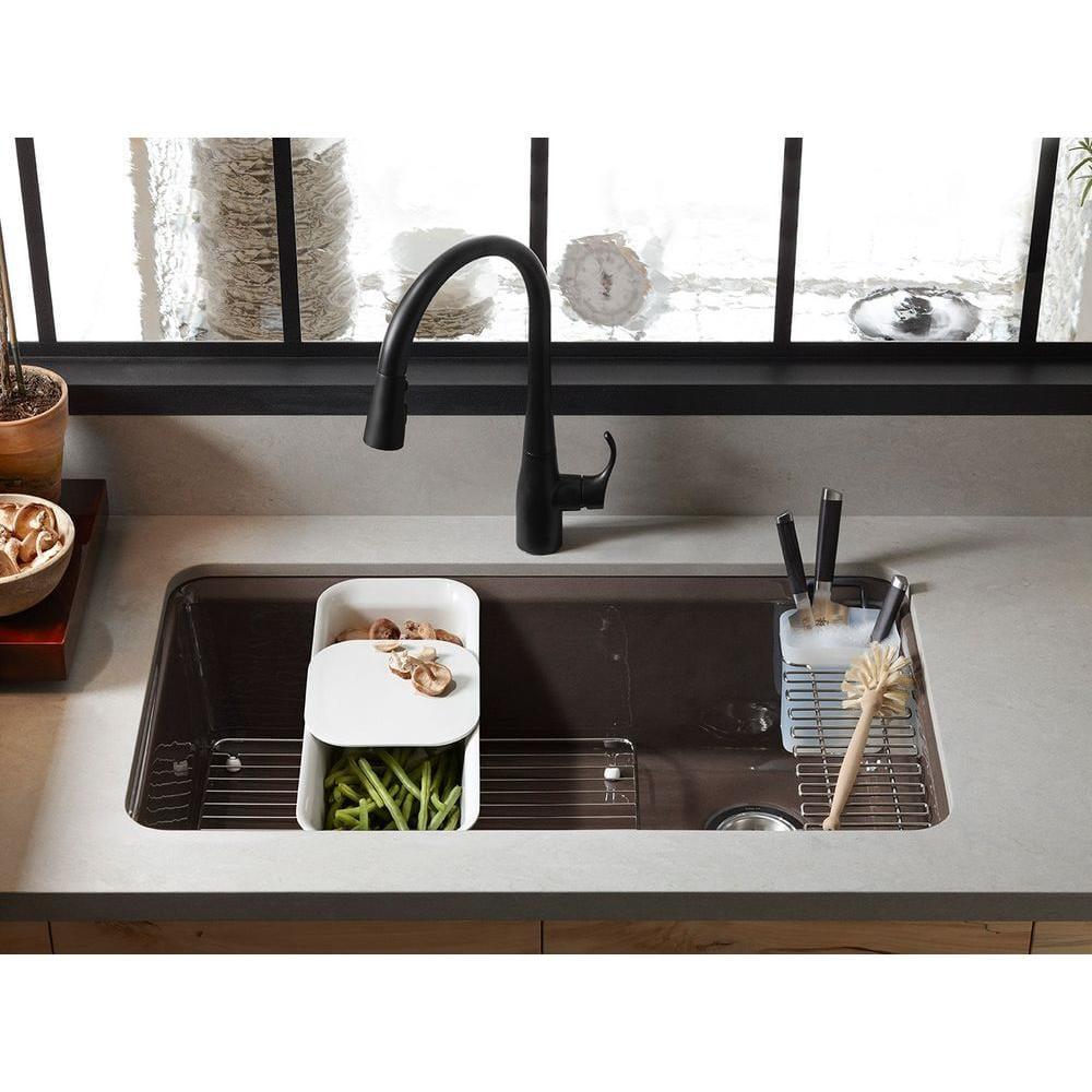 Riverby 33" x 22" x 9-5/8" Under-Mount Single-Bowl Kitchen Sink with Accessories