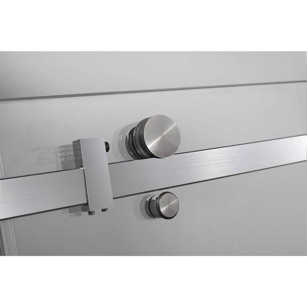 Moselle 60" W x 35" D x 77.5" H Frameless Rectangle Sliding Shower Enclosure with Base Included
