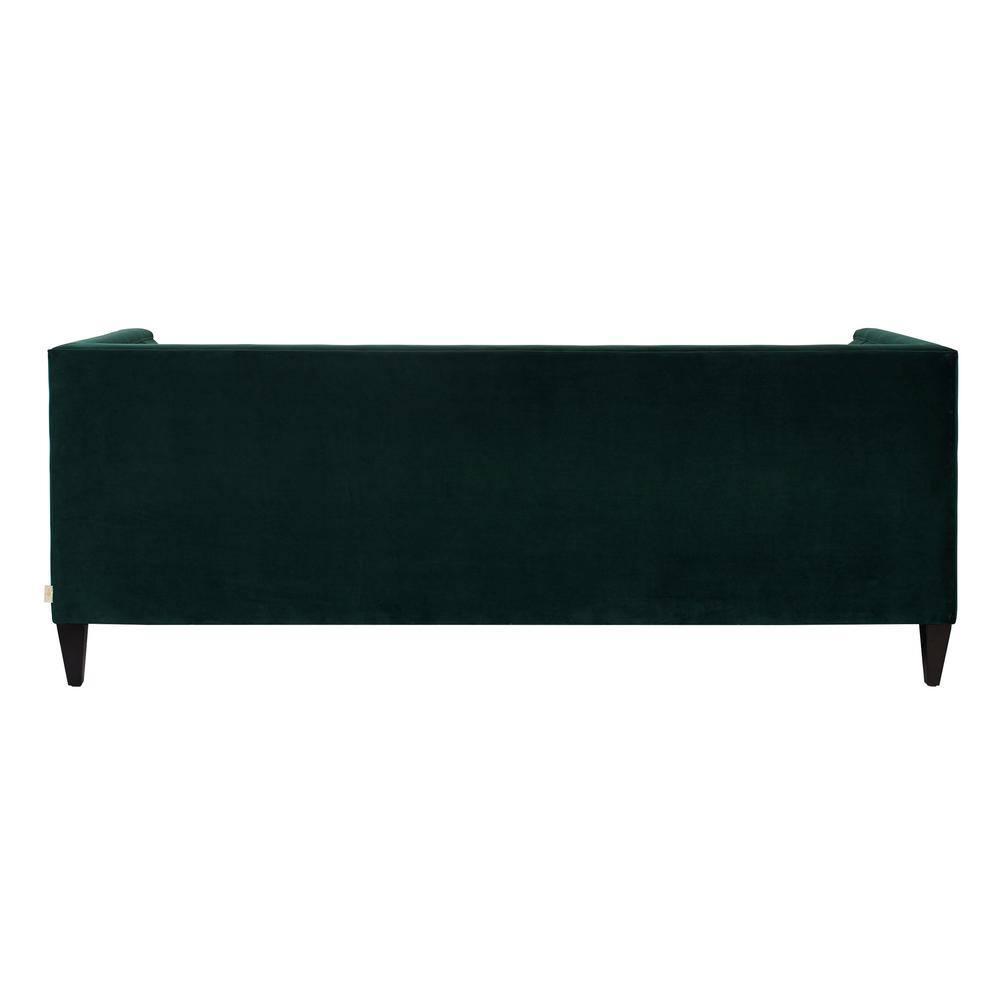 Jack Tufted Tuxedo Sofa Double Cushion, Hunter Green