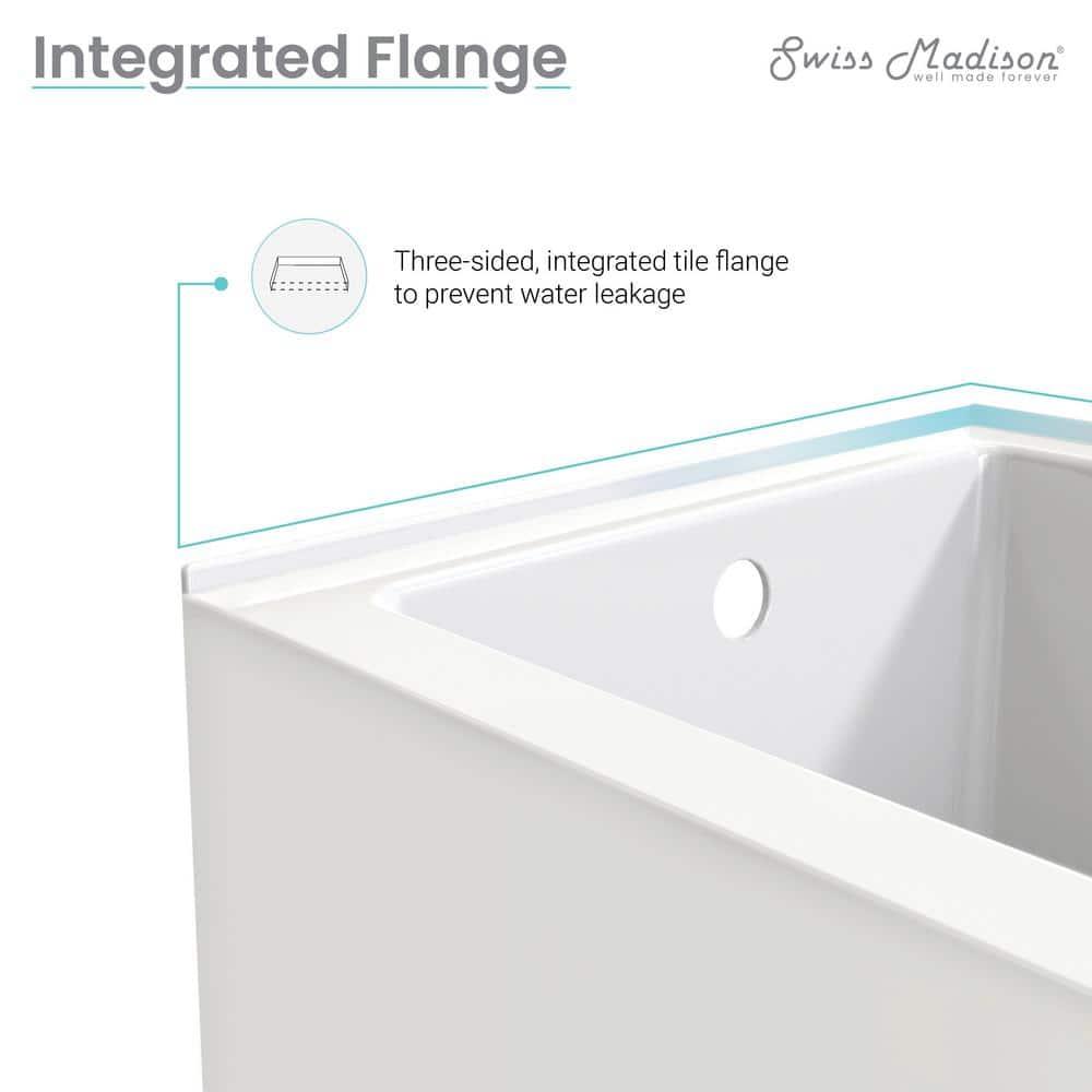 Voltaire 54" x 30" Alcove Bathtub with Apron