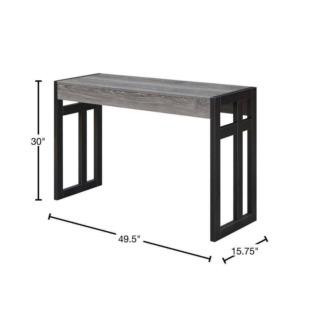 Convenience Concepts Monterey Console Table, Weathered Gray/Black