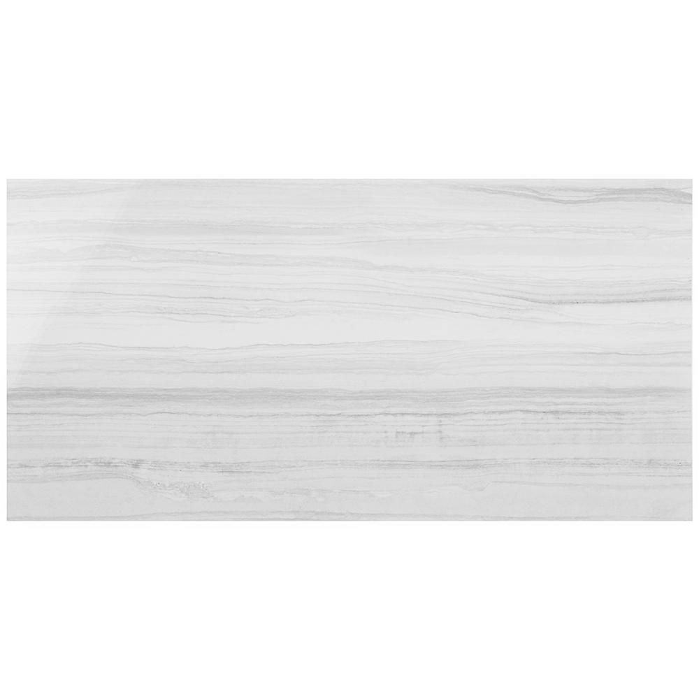 Bond Tile 12" x 24" Polished Marble Look Porcelain Floor and Wall Tile