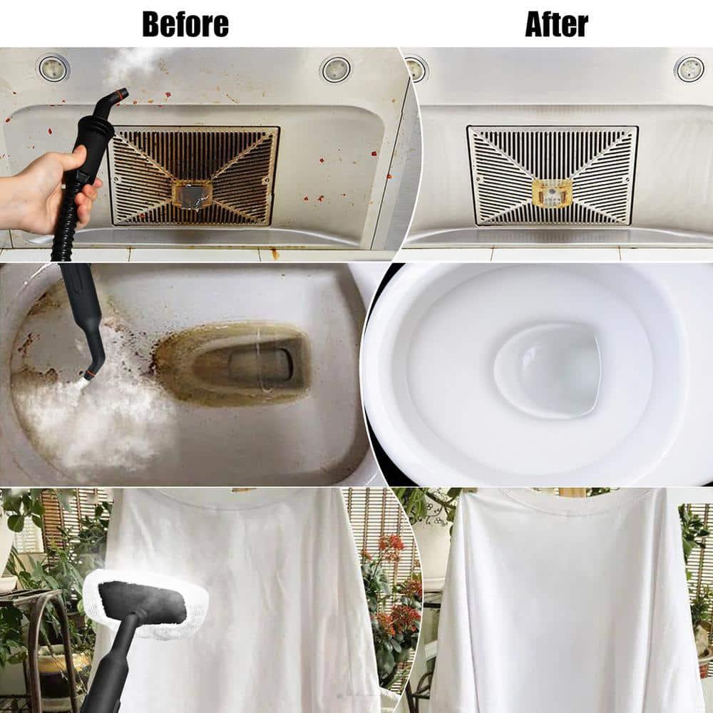 1400W Multipurpose Pressurized Steam Cleaner Mop W/ 17 Pieces Accessories Yellow