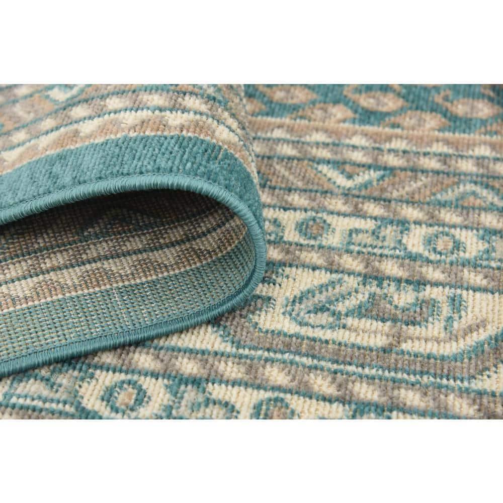Williamsburg Allover Teal 6' 0 x 9' 0 Area Rug