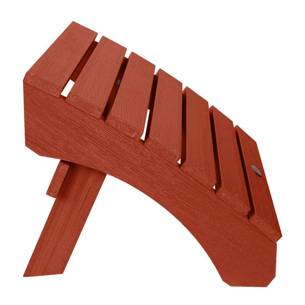 Highwood AD-OTL1-RED Adirondack Folding Ottoman, Rustic Red