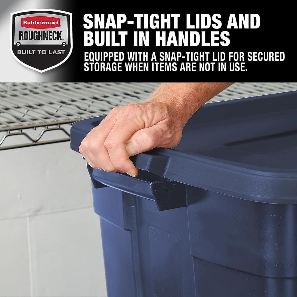 Roughneck️ Variety Pack Storage Totes, Dark Indigo Metallic, 10-Pack
