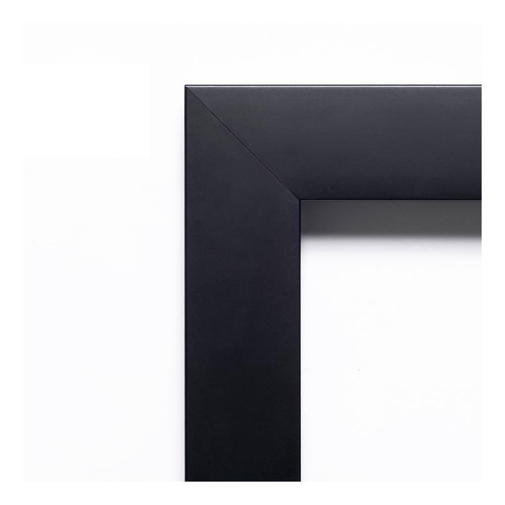 Amanti Art Black Cork Board Wood Framed Mezzanotte Black Bulletin Board 20 in. x 14 in.