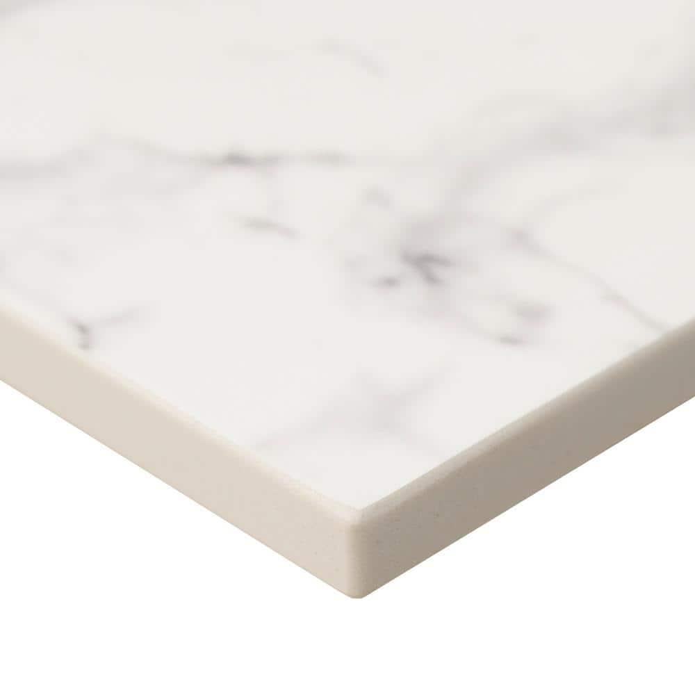 61 in. x 22 in. D Bathroom Vanity Top with Double Sinks