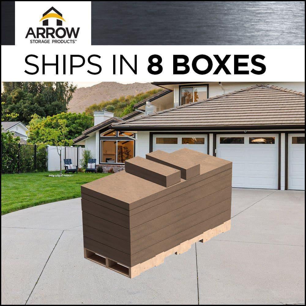 Arrow 20 x 20 ft Carport with 1-sided Enclosure