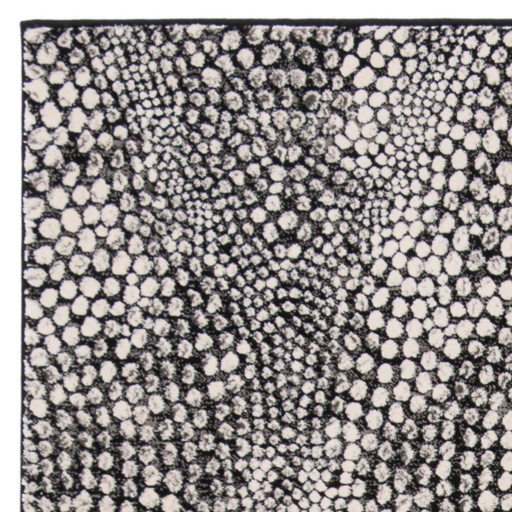 Lurex LUR185 Power Loomed Area Rug - Black/Light Grey - 4'x6' - Safavieh.