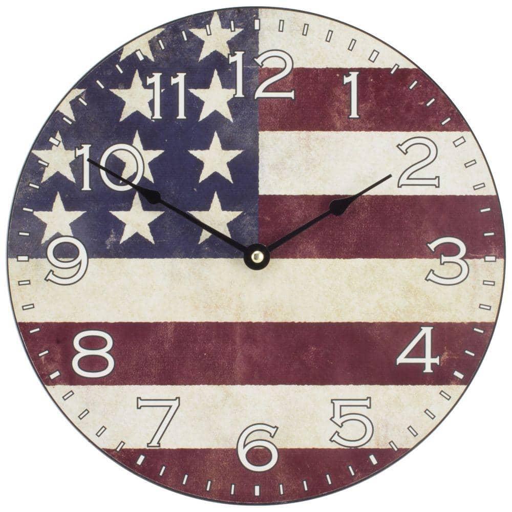 La Crosse Technology Americana Quartz Wood Wall Clock