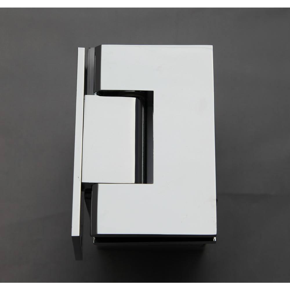 Illume 42 in. x 32 in. x 78 in. 90-degree Fully Frameless Wall Hinged Glass Shower Enclosure