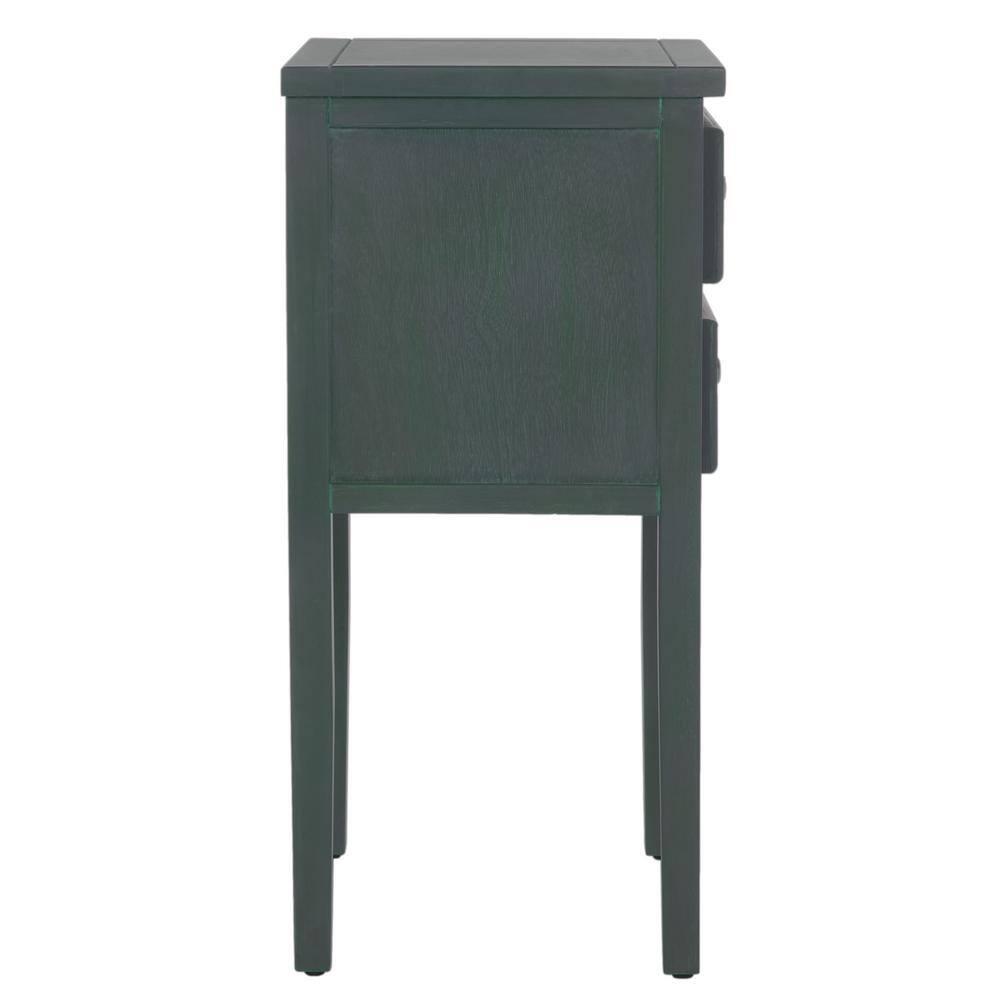 Toby Accent Table with Storage Drawers - Dark Teal - Safavieh.