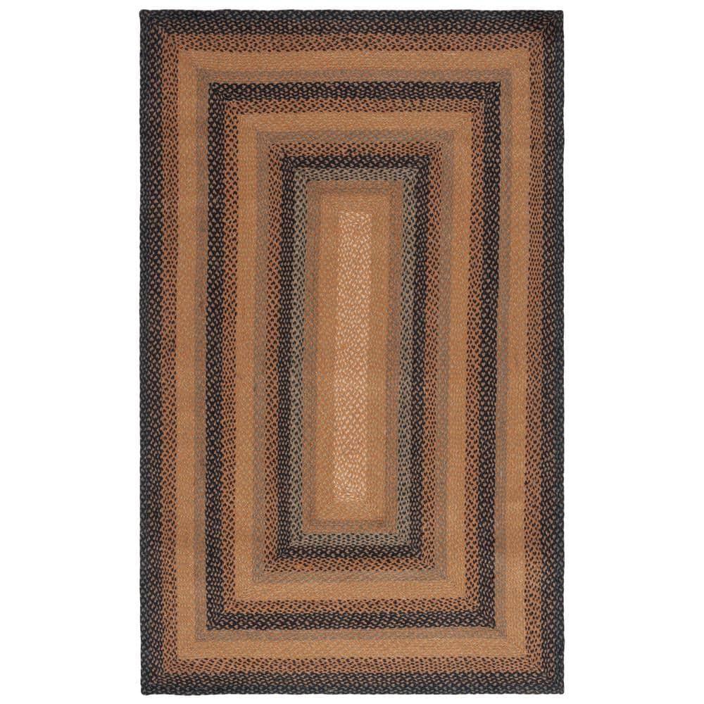 Braided BRD652 Flat Weave Indoor Area Rug - Natural/Sage - 6'x9' - Safavieh