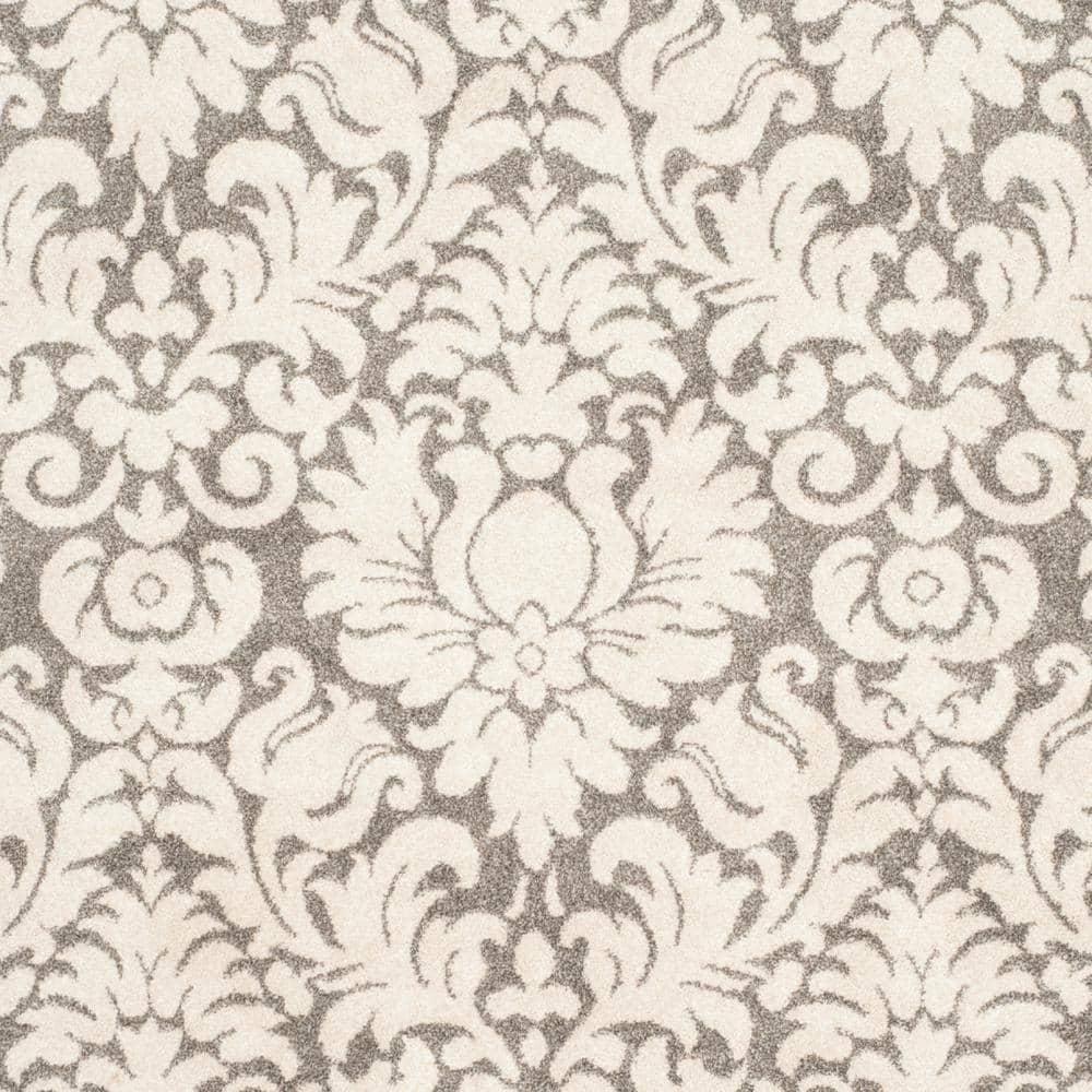 SAFAVIEH Amherst Rosabel Geometric Area Rug, Dark Grey/Beige, 6' x 9'