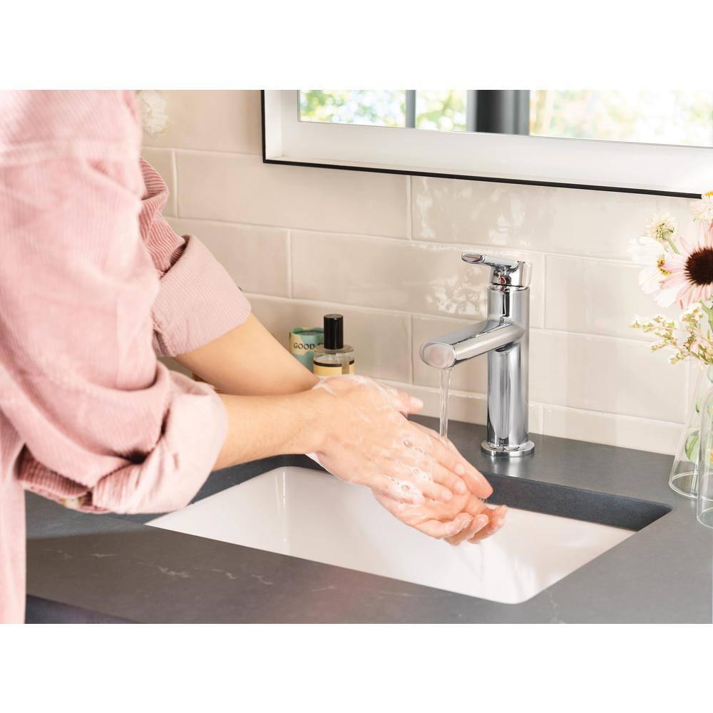 Moen Moen Meena Single Hole Bathroom Faucet with Drain Assembly 84794