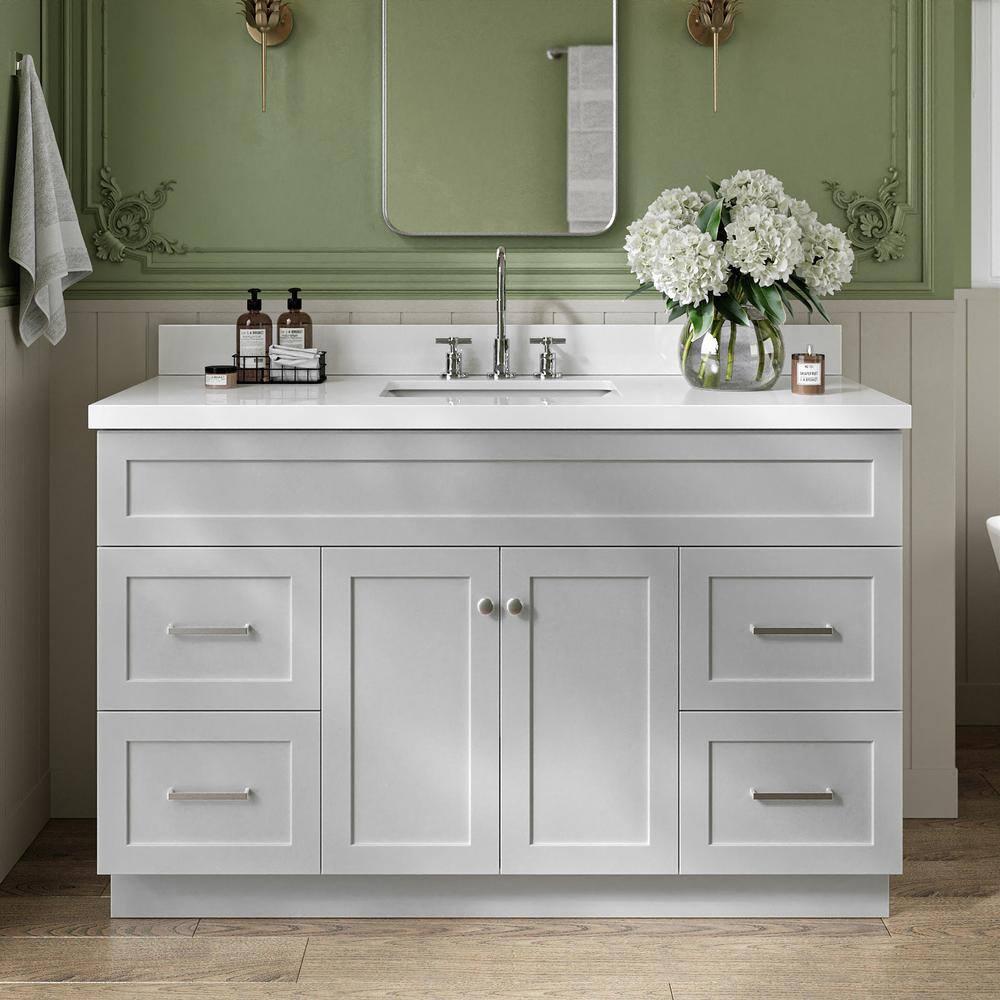Ariel F055s-Wq-Vo Hamlet 55" Freestanding Single Basin Vanity Set - Grey