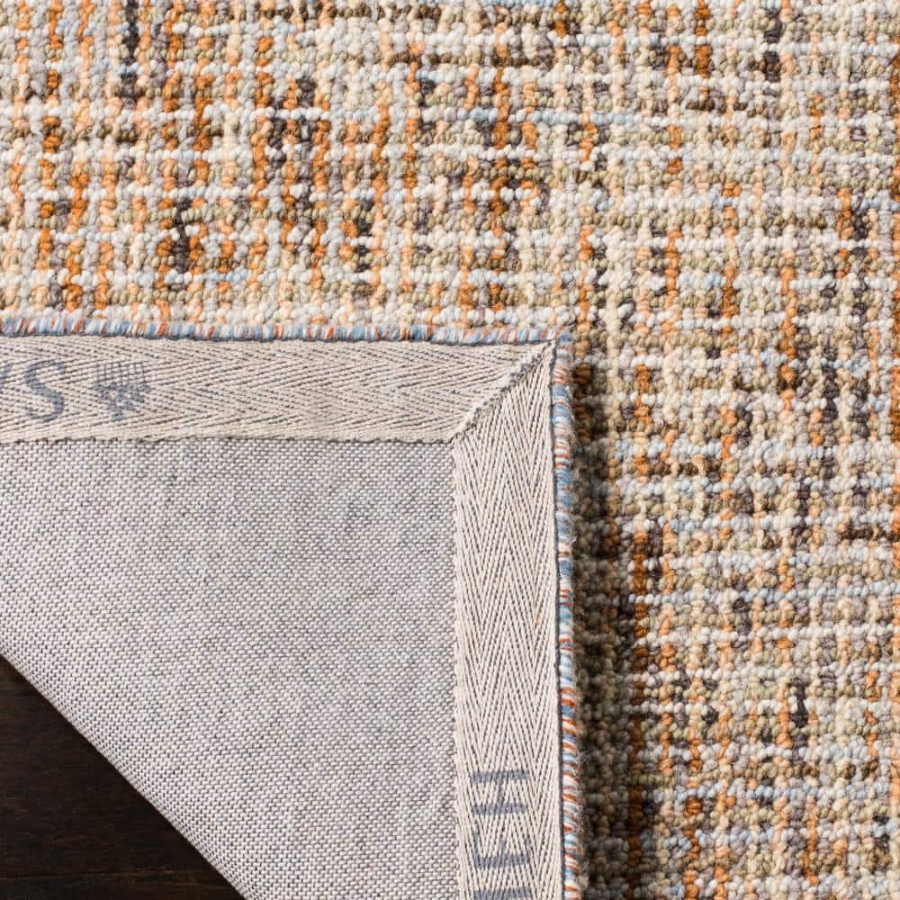 Abstract ABT468 Handmade Indoor Area Rug - Gold/Blue - 4'x6' - Safavieh
