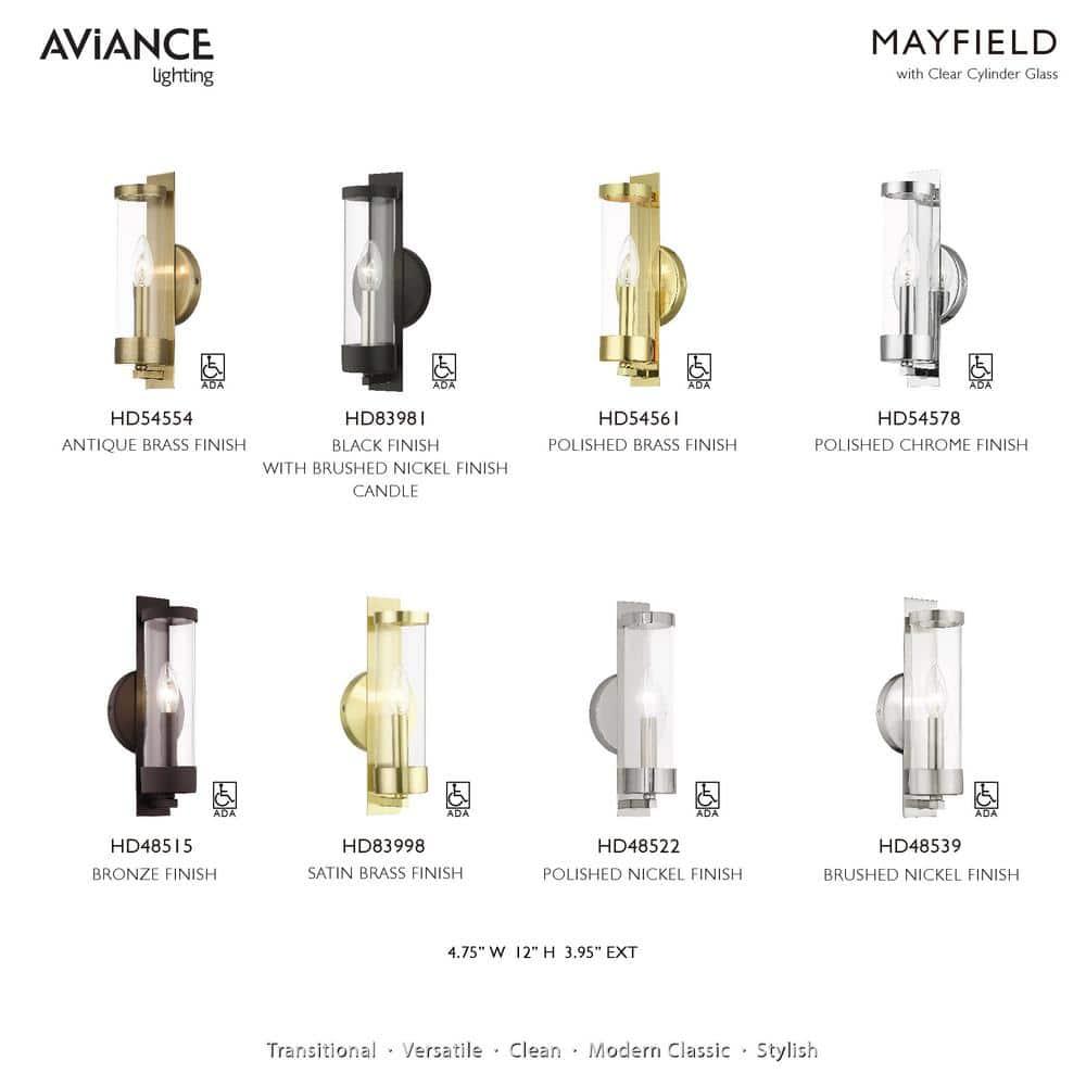 Livex Lighting Castleton 1 - Light Sconce in  Polished Chrome