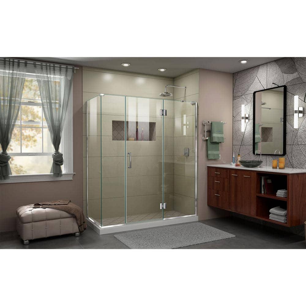 Unidoor-X 64" x 72" Rectangle Hinged Shower Enclosure
