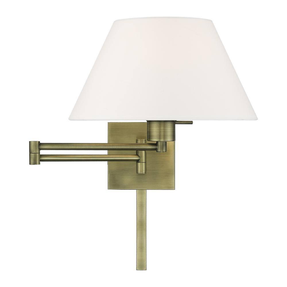 Livex Lighting 1 - Light Wall Light in  Antique Brass