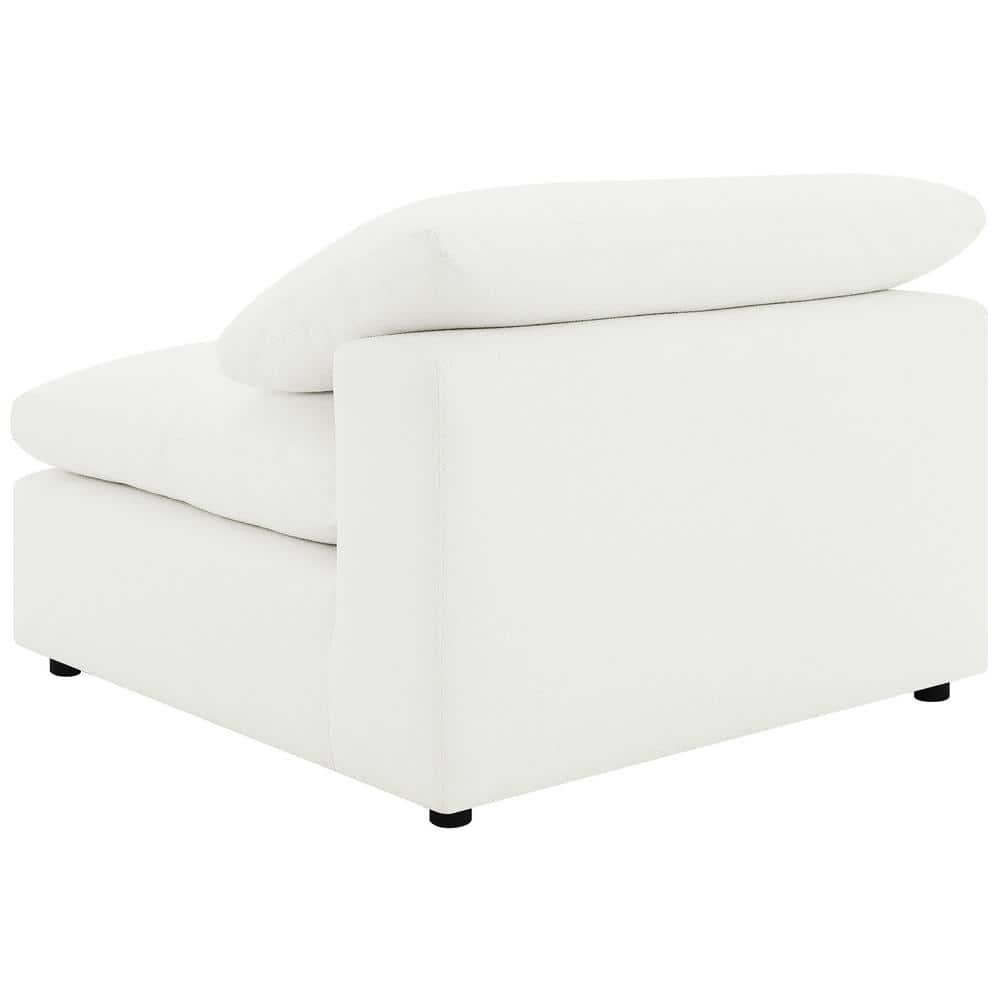 Coaster Raleigh Boucle Fabric Upholstered Armless Chair Ivory